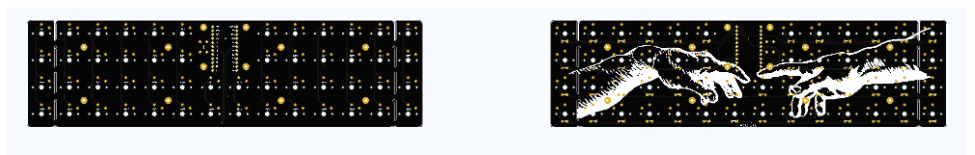 3D preview of the keyboard PCB